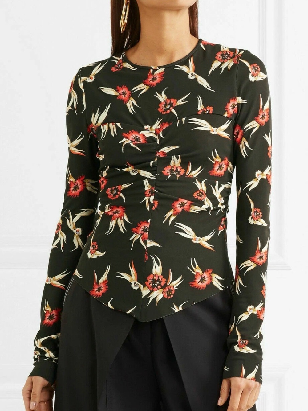 Isabel Marant Domino Floral print jersey top - Runway